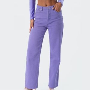 Edikted Maud Wide-Leg Jeans Purple